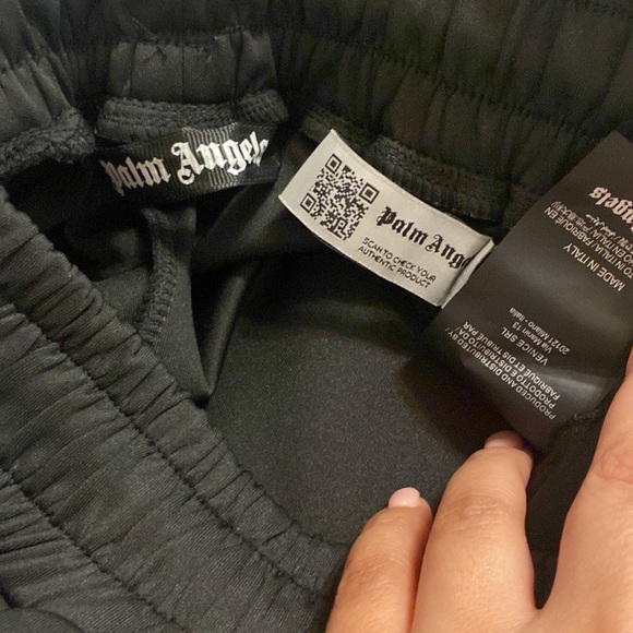 PALM ANGELS, Joggers in Black w/White striped trim at out-seams, NWOT, Med $300 - Picture 7 of 8